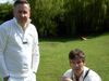 Skipper Boughey welcomes d&eacute;butant Mark Pelham (world's tallest man) to our ranks